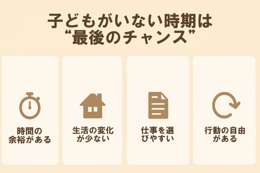 子どもがいない時期は“最後のチャンス”と考える人が多い-30代既婚・子なし女性の転職で人気の業界・職種！
