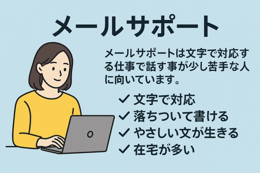 メールサポート-30代既婚・子なし女性の転職で人気の業界・職種！