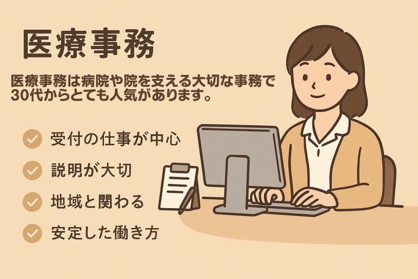 医療事務-30代既婚・子なし女性の転職で人気の業界・職種！