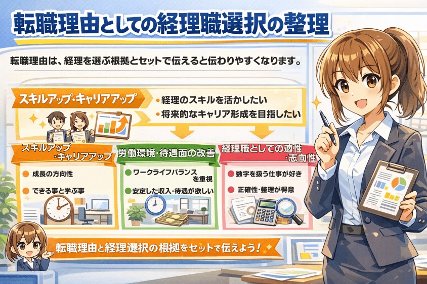 転職理由としての経理職選択の整理-未経験から経理へ転職！内定する「経理に興味を持った理由」必勝法