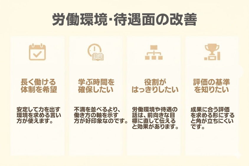 労働環境・待遇面の改善-未経験から経理へ転職！内定する「経理に興味を持った理由」必勝法