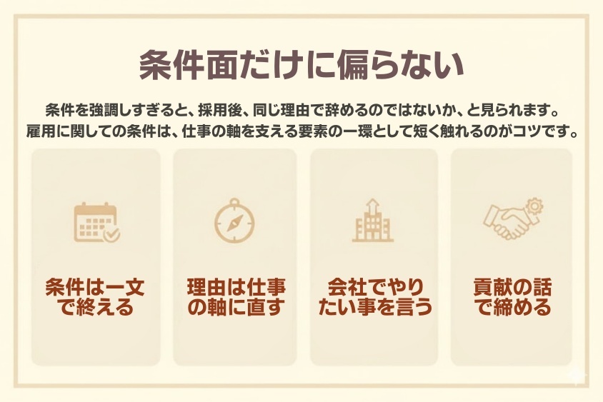 条件面だけに偏らない-未経験から経理へ転職！内定する「経理に興味を持った理由」必勝法