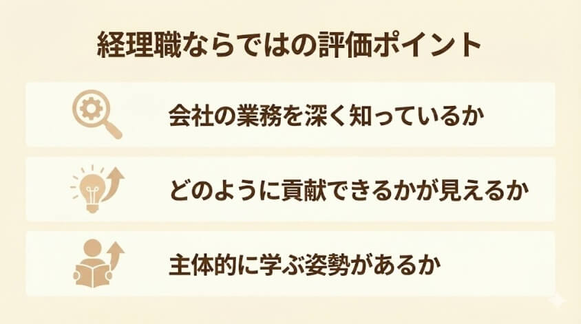 経理職ならではの評価ポイント-経理職に向けた志望動機事例集：なぜこの会社を選ぶのか？