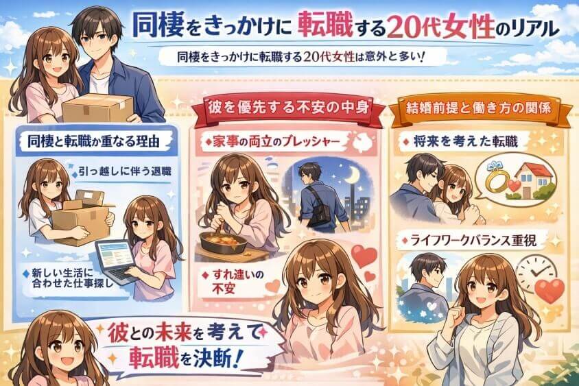 同棲をきっかけに転職する20代女性は多い?リアルな実態-【20代女性】同棲で転職 面接・働き方で後悔しないための完全ガイド