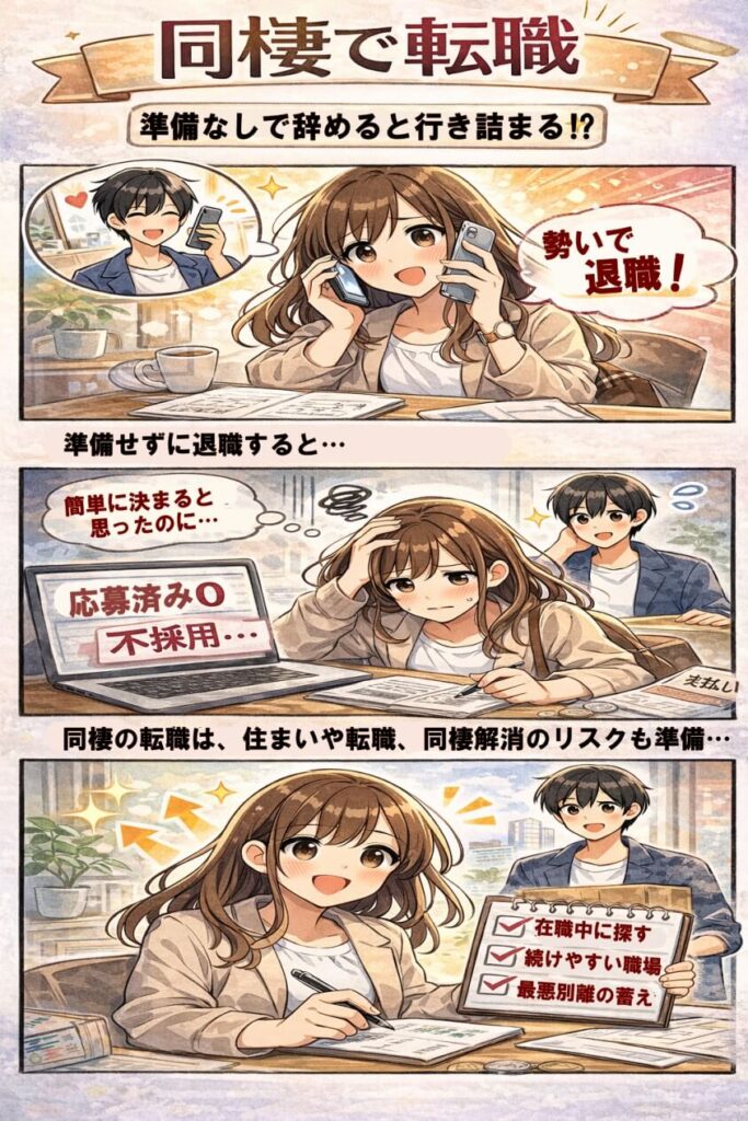 【20代女性】同棲で転職 面接・働き方で後悔しないための完全ガイド-マンガ
